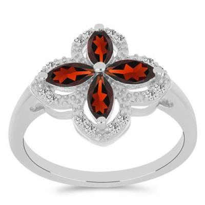 BUY 925 SILVER GARNET GEMSTONE RING